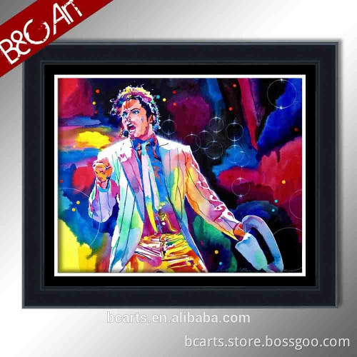 China supplier popular colorful singer solo figure art wall decor painting
